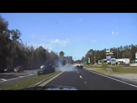 combo Troopers Chase a Dodge Challenger vs Ford pickup Truck reckless crazy action packed
