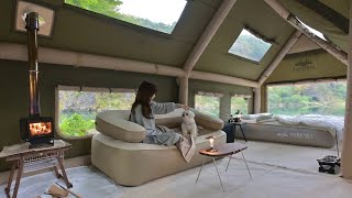 ESTE INVERNO, TENDA INFLÁVEL QUENTE E ACONCHEGANTE PARA ACAMPAMENTO DE LONGO PRAZO🛖