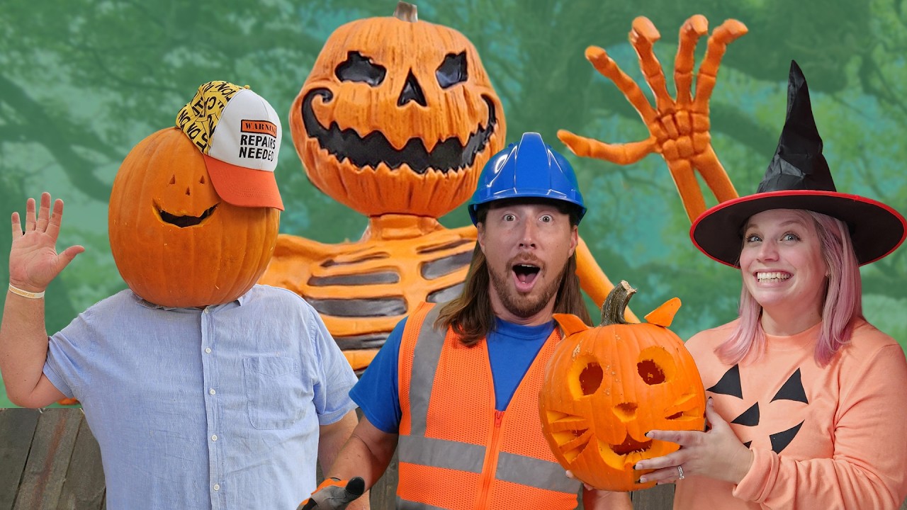 🎃Handyman Halloween Pumpkin Skeleton with Benji and Heather🎃