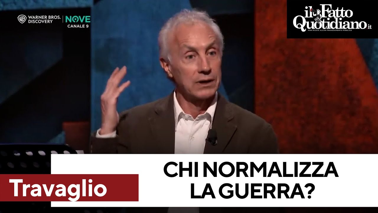 Travaglio: "Chi normalizza la guerra?". Ecco la risposta