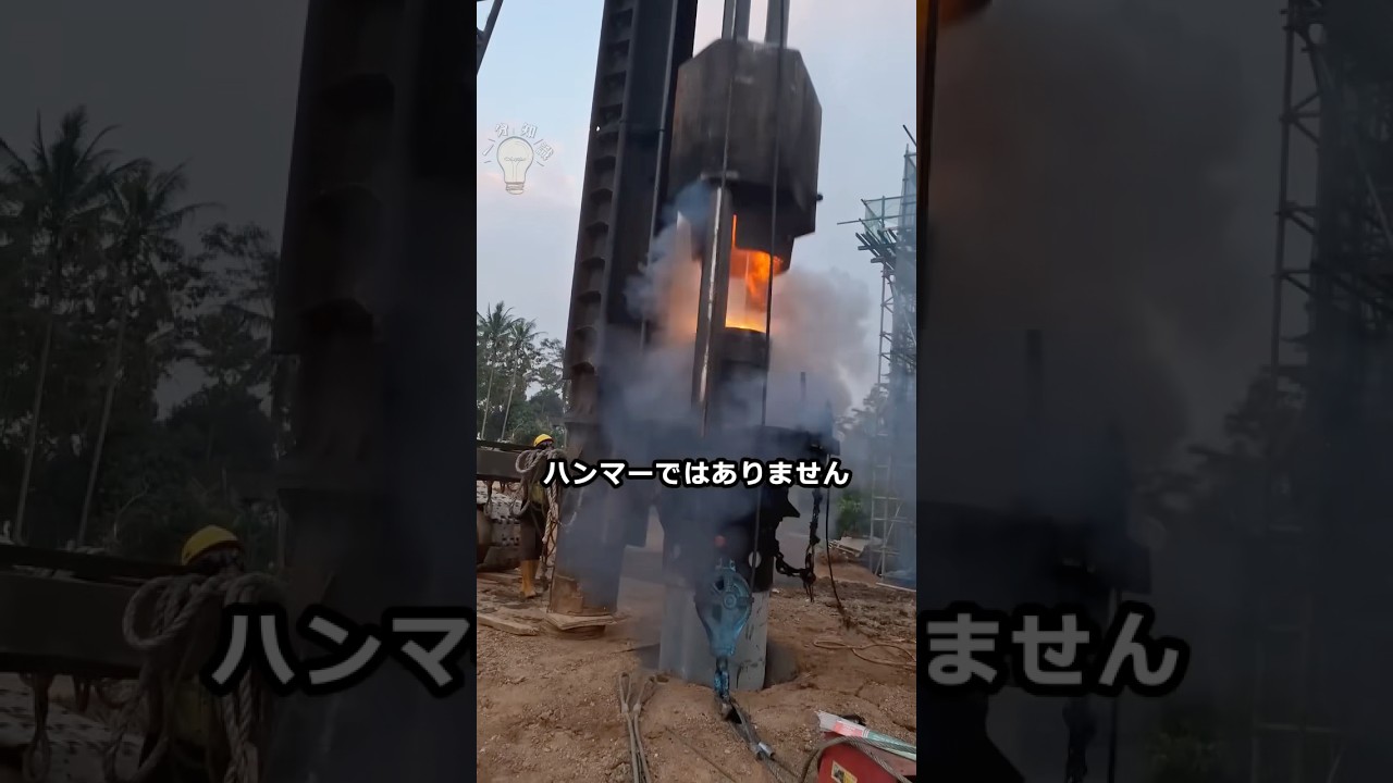 数トンの鉄塊を空に投げる！？爆発で動く狂気のハンマー