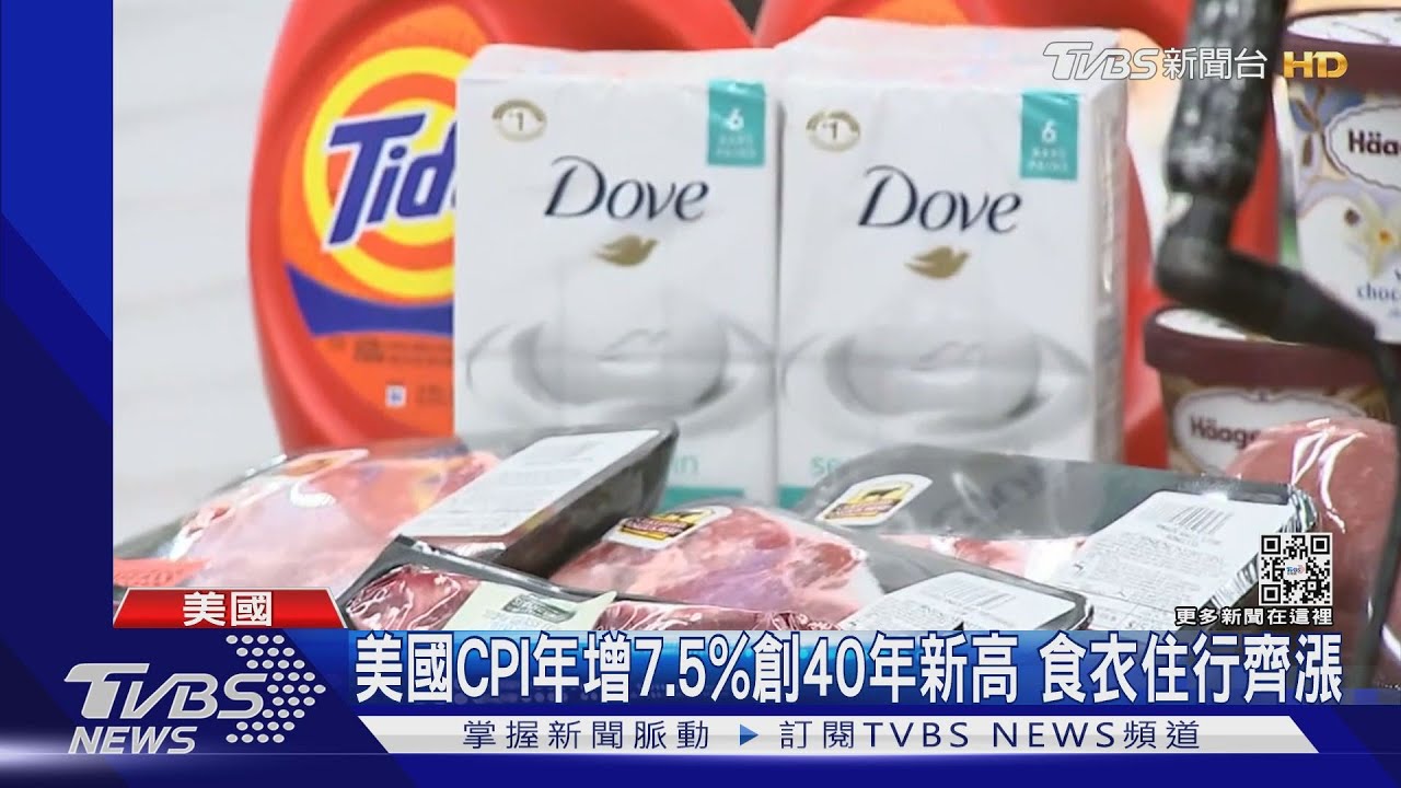 美國CPI年增7.5%!創40年新高 食衣住行齊漲