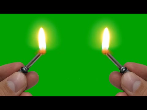 Matches Fire Flame green Screen Overlays Effect HD Footage