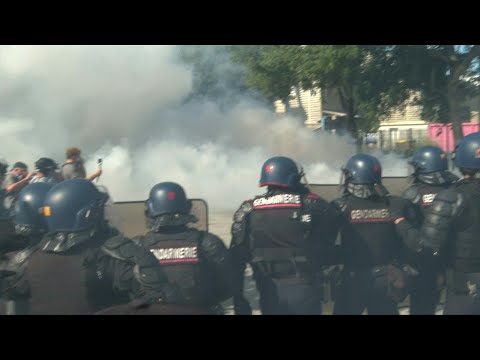 French police disperse 'megabasin' protestors with tear gas | AFP