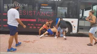 Pelea en plena calle de Ibiza