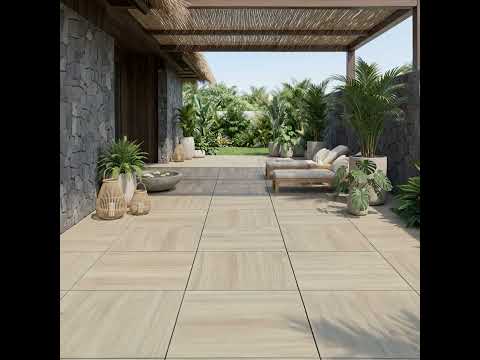 Dalle extérieur effet bois Sumatra naturel R11 60*60 cm