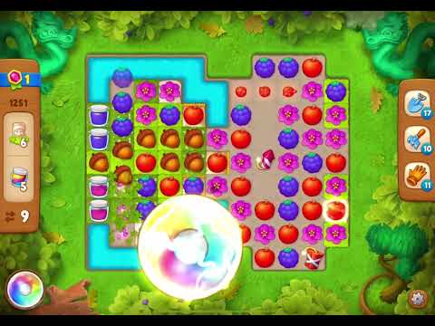 GardenScapes Level 1251 no boosters (18 moves)