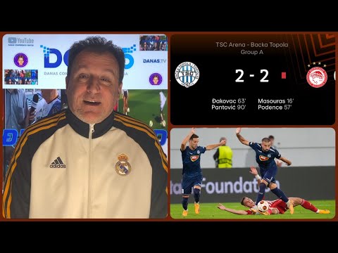 Željko Pantić: TSC se vratio iz mrtvih, Olimpijakos potvrdio pravilo da je 2:0 najopasniji rezultat