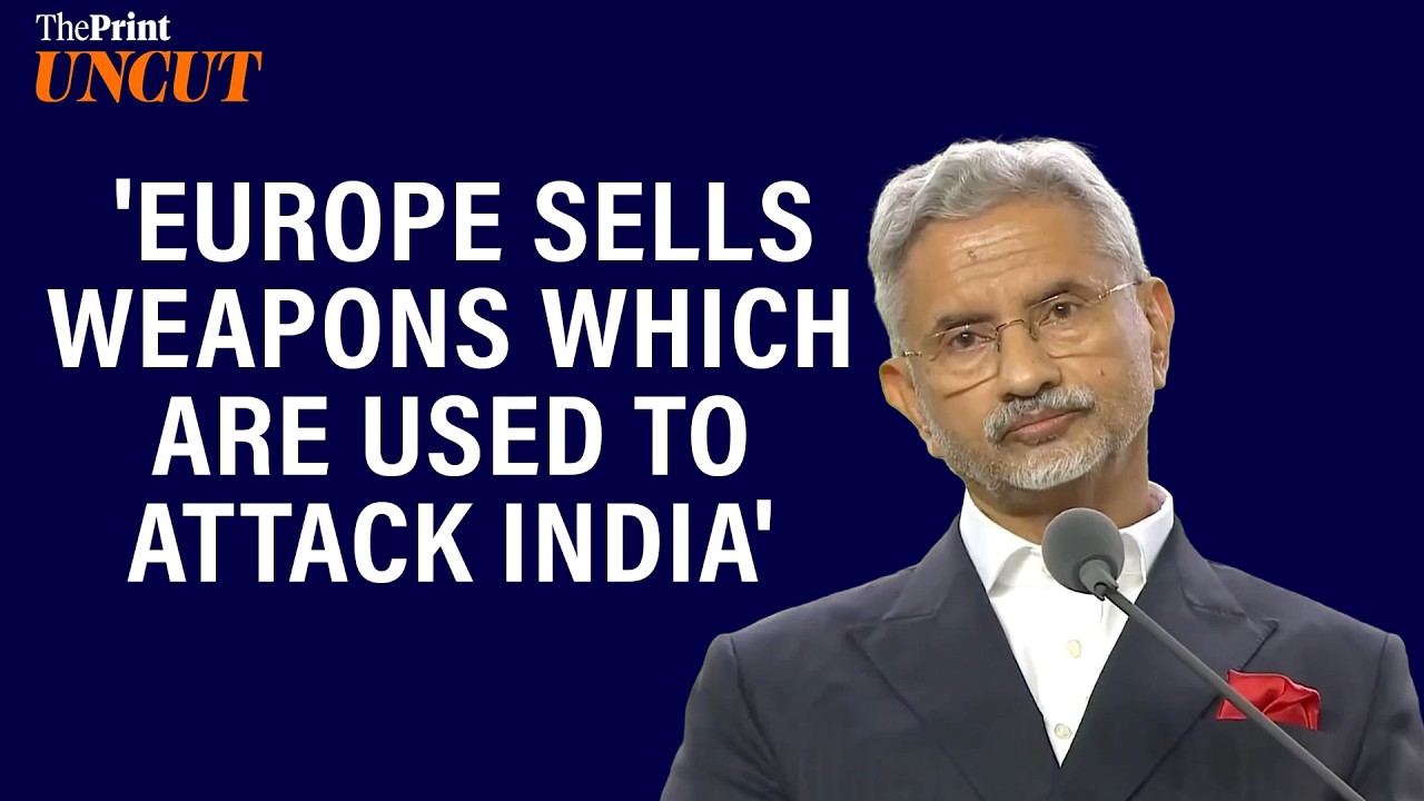India's foreign minister says no European nation has been attacked with Indian weapons, contrasts with European arms used against India