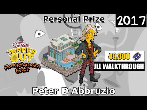 TSTO - Homerpalooza Event | Peter D'Abbruzio W/Sungazer Studio (FULL WALKTHROUGH) | Personal Prize