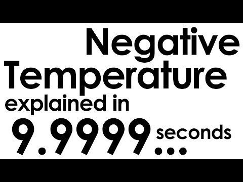 Negative Temperature explained in ten seconds