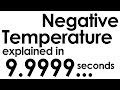 Negative Temperature explained in ten seconds ...