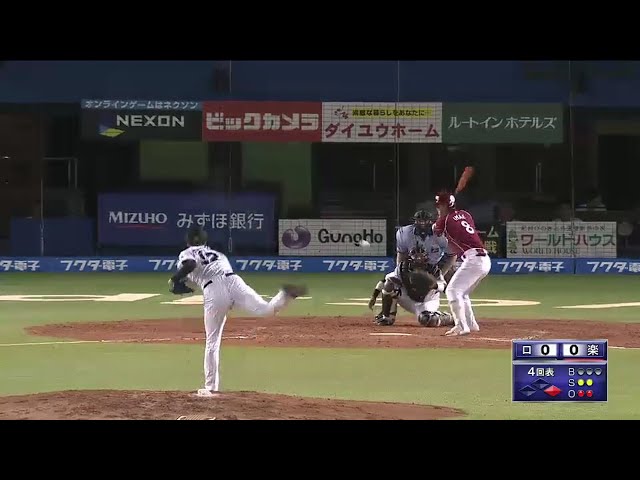 【4回表】3球勝負!! マリーンズ・石川 決め球は伝家の宝刀・シンカー!! 2016/7/29 M-E