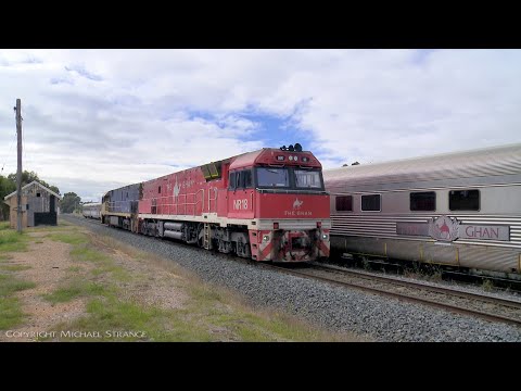 2AM8 JBRE "The Ghan" Passenger Train At Inverleigh (5/4/2022) - PoathTV Australian Railways