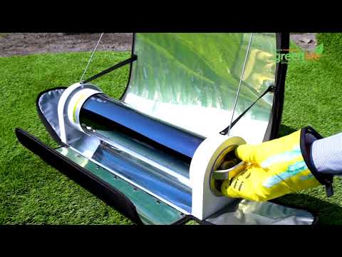 Evacuated tube solar cooker-big, for home