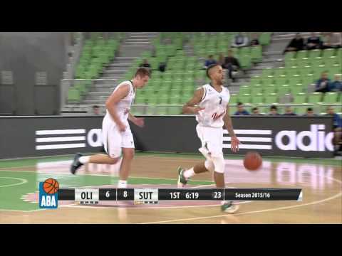 ABA Liga 2015/16, Round 3 match: Union Olimpija - Sutjeska (7.10.2015)