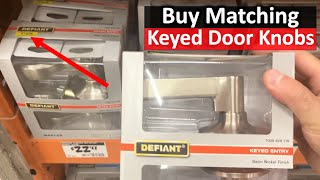 How to Buy Matching Keyed Door Knobs in Hardware Store | The DIY Guide | Ep 181