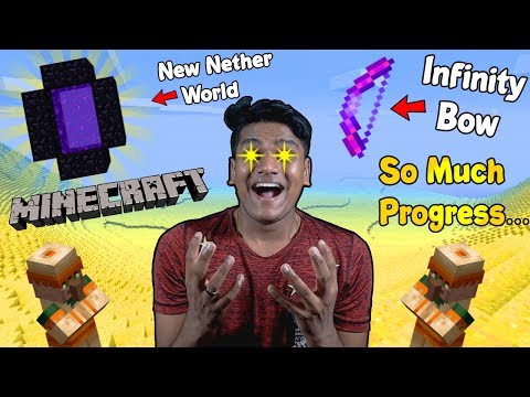 This Episode is full of EPIC STUFF.....(Infinity Bow, Mineshaft, Nether Portal) Minecraft Part 14