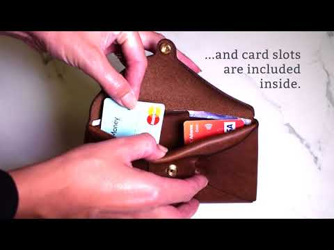 Personalised Leather Origami Purse