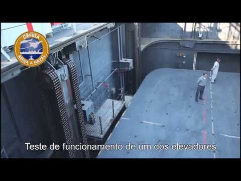 Elevador do PHM Atlântico durante testes