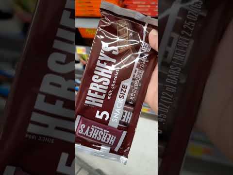 HERSHEY'S Milk Chocolate Snack Size #satisfying #shorts #amazing #short #yearofyou #asmr