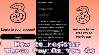 Actual Registration 3Uk Three Pay as You Go Sim | Jessica Tanon