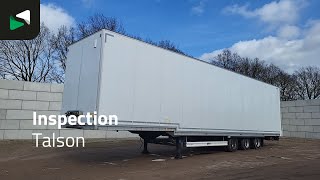 Talson F1227 3 axles Mega Rollerbett Luchtvracht closed box semi-trailer for sale - Image 4 | Autoline IN Talson F1227 3 axles Mega Rollerbett Luchtvracht closed box semi-trailer | Image 4 - Autoline