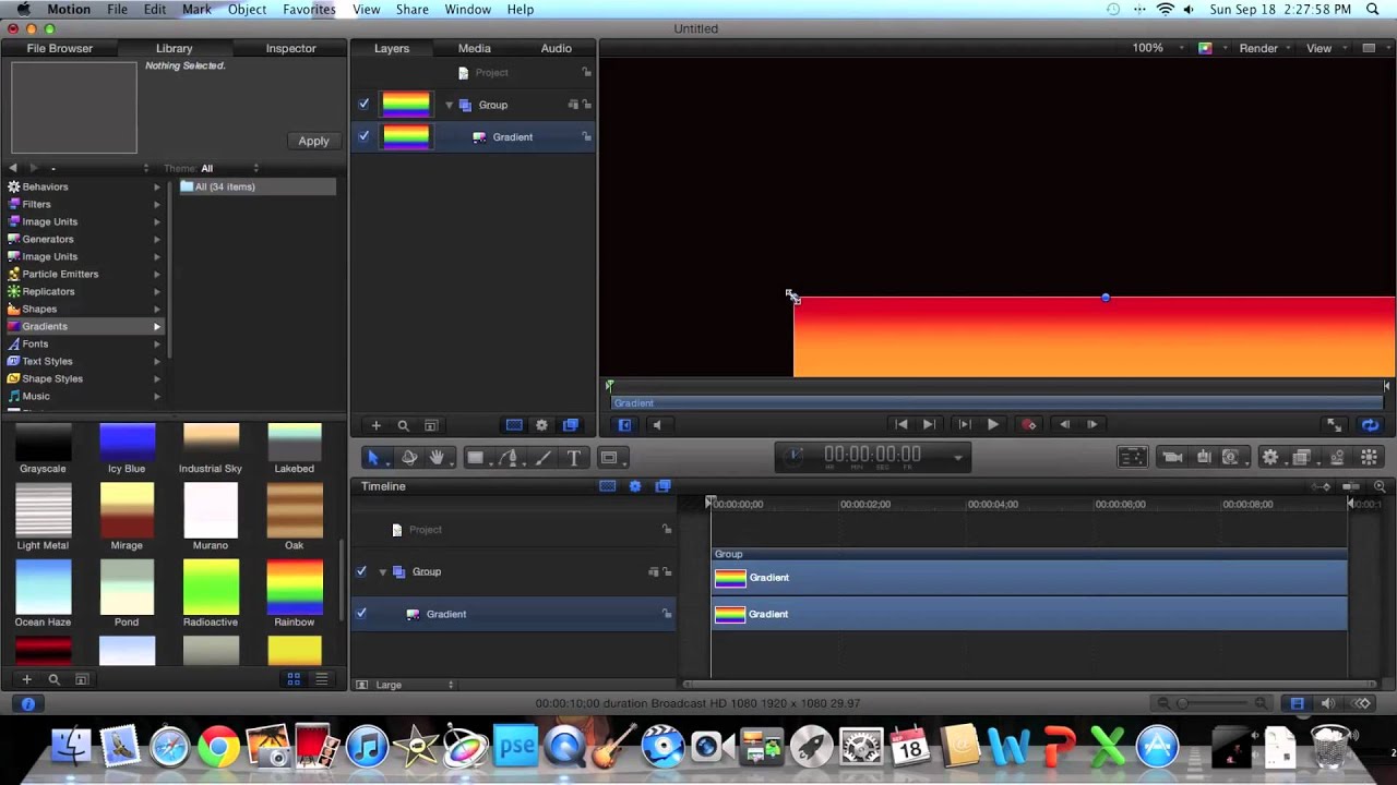 How to use gradients in Apple Motion 5