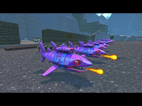 SHARK TANK, T45 SHOTGUN & DEFENSE MINIGUN VS 4.4 MILLION PYRAMID HEAD & ZOMBIES !! UEBS 2