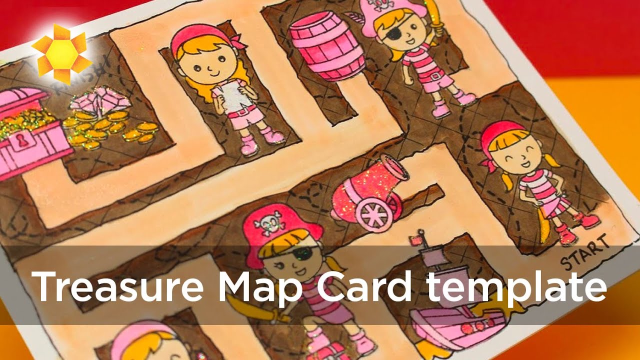 Treasure Map Card - with free downloadable template