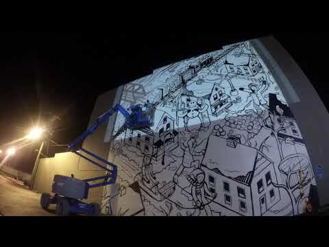 Tribute to Bernadine Stetzel Mural Timelapse 2019