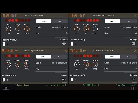 Jam2 ShiftBud MelodyBud Primer FractalBits Skiiid AddStation Mood Sector (iPad5 - Zé Osório)
