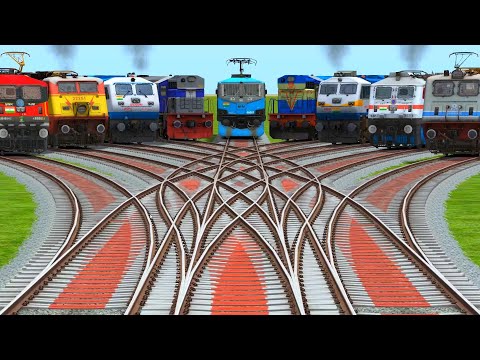 9 Indian Train Simulator Crossing At Bumpy CurvesRailroad Tracks-indian railways icf coaches