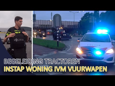 Politie | Begeleiding tractoren | Instap woning ivm vuurwapen | Aanrijding A2 verdachte aangehouden