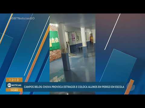 Chuva provoca estragos em colégio de Campos Belos