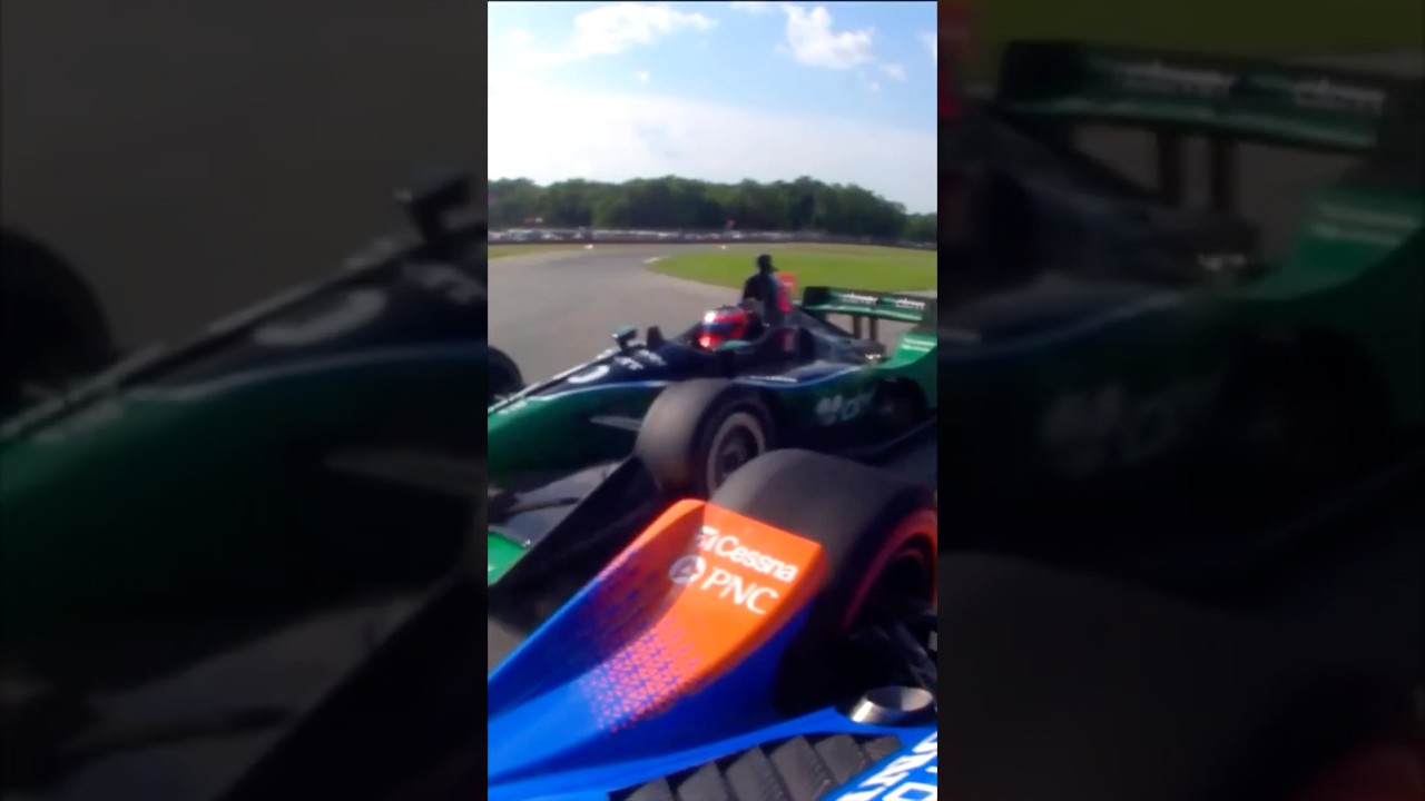 The teammates battled it out to the very end 😧 #indycar #racing