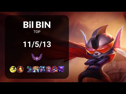 Bil Bin Rumble vs Sion TOP - KR  Patch 13.14