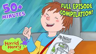 Henry Invents A Robot To Do Homework | Season 4 Clip Compilation | Horrid Henry | 50+ MINS