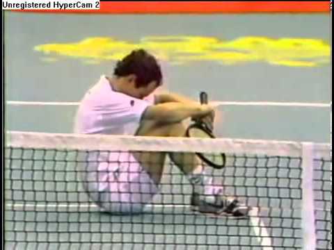 Ivan Lendl KOs John McEnroe