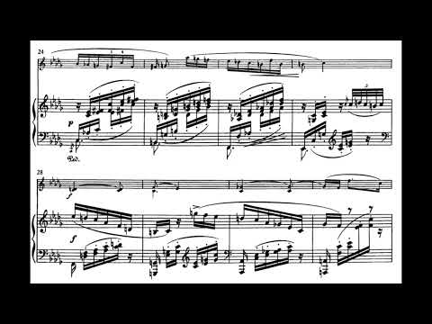 Three Romances for Violin and Piano, Op  22, Andante molto (C. Schumann) Score Animation