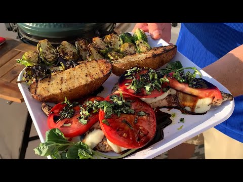 Caprese Grilled Chicken on the Big Green Egg