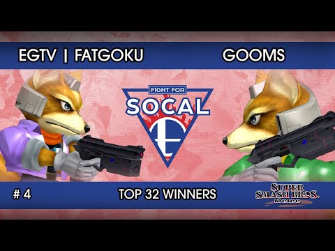 Fight For SoCal 4 - EGtv | FatGoku (Fox) VS Gooms (Fox) - SSBM - Top 32 Winners (Round 1)