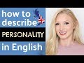 How To Describe Personality And Character In English With Pronunciation