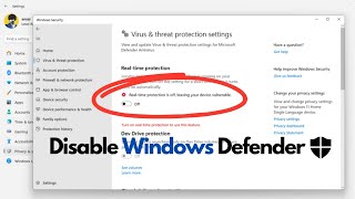 How to Disable/Turn Off Windows Defender in Windows 11 - Step by Step Guide
