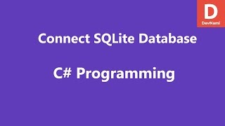 C# Connect to SQLite Database