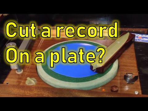 Cutting a Record on a Solo Plastic Food Plate