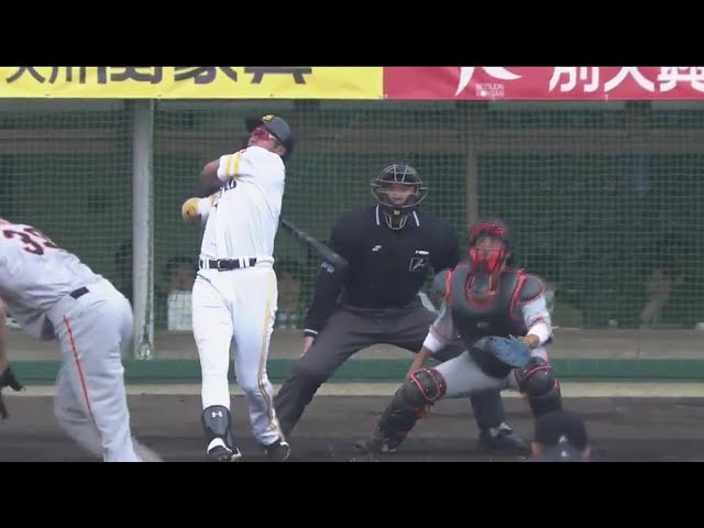 【1回裏】ホークス・柳田 右中間への一打で先制タイムリー!! 2018/3/13 H-G