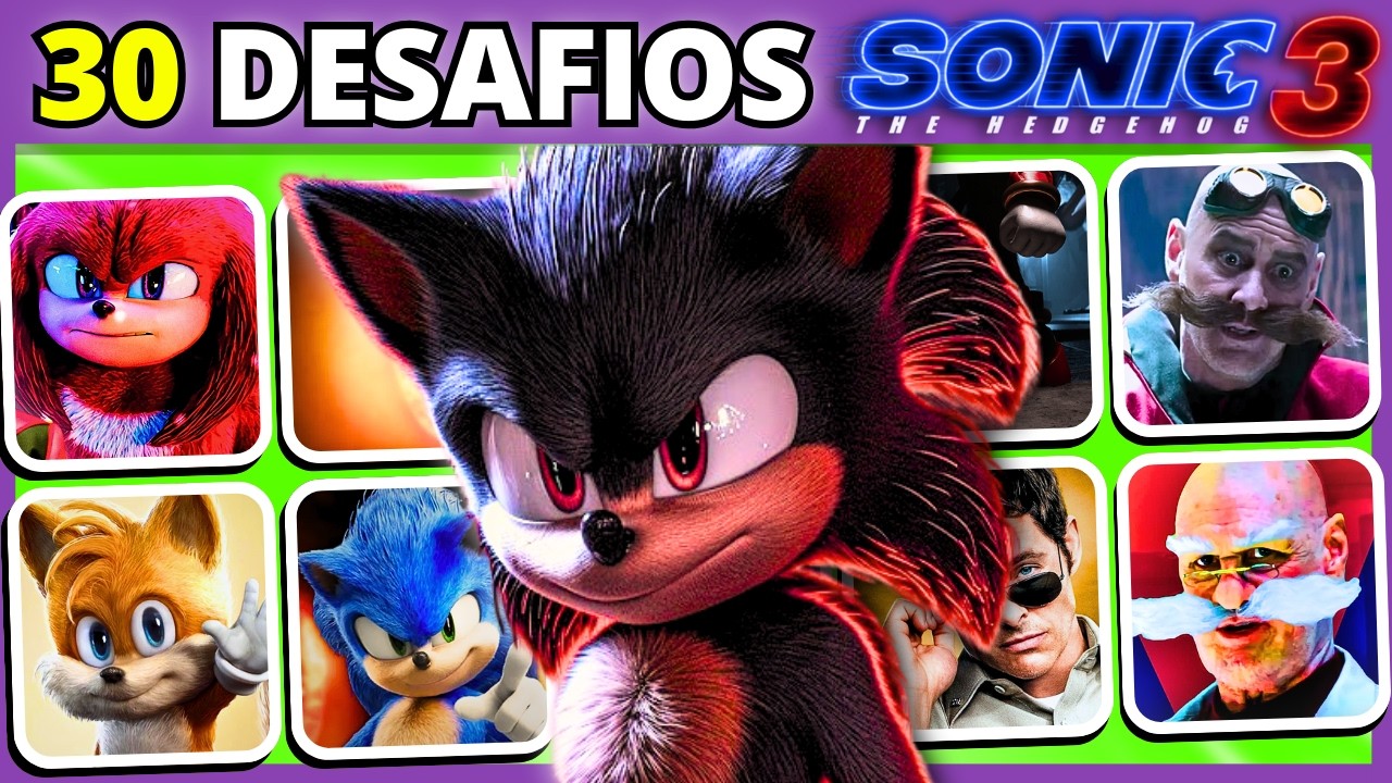🌀🦔 SONIC 3 | 30 JOGOS VISUAIS |  Só quem é fã vai acertar tudo! #buuquiz #quiz #sonic3