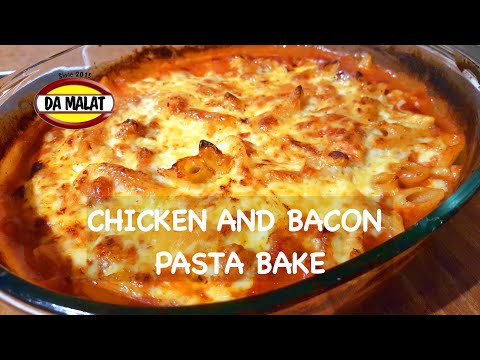 Chicken and Bacon Pasta Bake | Easiest pasta bake recipe on the planet | No boil pasta bake