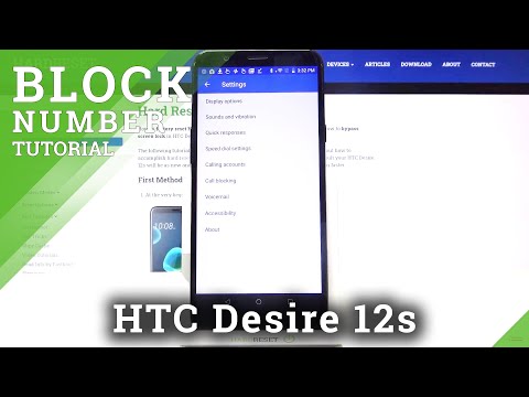 HTC Desire 12s Block Number - Blacklist Creating